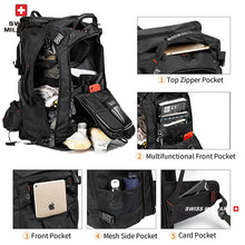 SWISS MILITARY 50L 70L Large Capacity Travel Backpack Luggage Sports Training Fitness Independent Shoes Storage Bag Laptop Bags