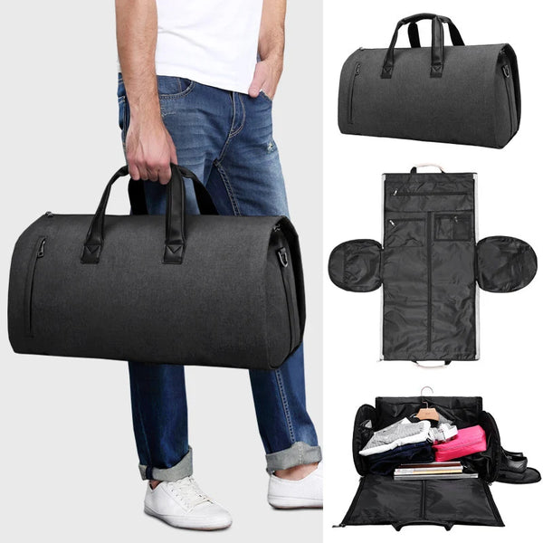 Convertible Garment Bags for Travel Large Capacity Duffel Bag with Shoe Pouch Weekend Business Trip Luggage Carry On Tote XM130