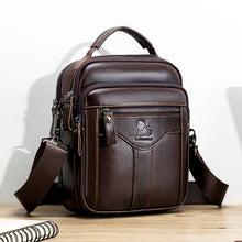 Men's crossbody bag, fashionable leather bag, trendy retro men's top layer cowhide shoulder bag