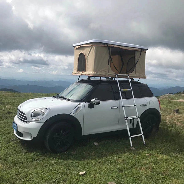 Wholesale automatic hard shell roof top car rooftop tent for saleFolding 4x4  pop-up open outdoor Canvas camping box