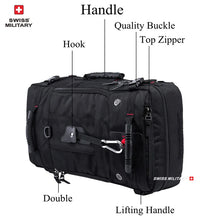 SWISS MILITARY 50L 70L Large Capacity Travel Backpack Luggage Sports Training Fitness Independent Shoes Storage Bag Laptop Bags