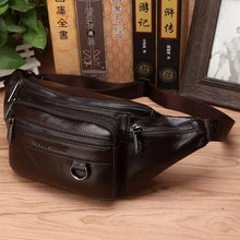 Genuine Leather Waist Fanny Pack Bag For Men Travel Retro Natural Skin Male Purse Cross Body Sling Chest Hip Bum Belt Bags